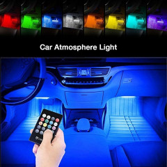 4 бр. светодиодни ленти с 8 цвята и дистанционно за интериорно осветление на купе.