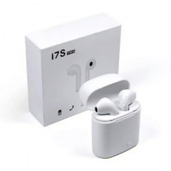 Безжични слушалки i7S с кутия за зареждане 950 mAH, Mic, Multipoint, Бели