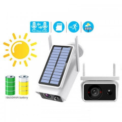 2бр. Соларна безжична Wi-FI PRO камера с автномно захранване. Full HD резолюция, вграден говорител и слот за SD карта