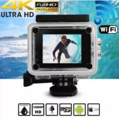 Екшън камера Full 4D, WiFi, за снимане под вода, 4K 30 fps, Черен