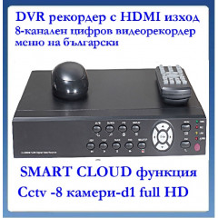 ЛУКС ПАКЕТ 8 Sony 1800tvl с нощно виждане+8 канален DVR -пълен пакет