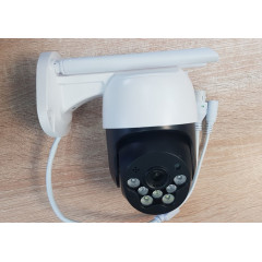 5MP Външна WIFI PTZ камера за наблюдение ICSEE Smart Home с двупосочно аудио + КАРТА 64ГБ