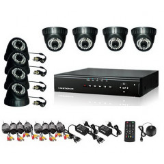 1500 TVL Система Hd-dvr + 8 Куполни камери + 8 канален пълен пакет за видеонаблюдение и DVR записващо у-во
