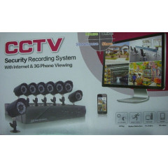 1500 TVL Система Hd-dvr + 8 камери + 8 канален пълен пакет за видеонаблюдение