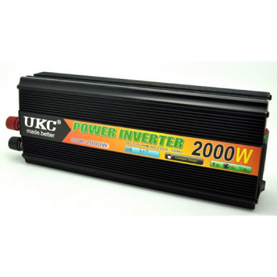 Висококачeствен инвертор за автомобил UKC 12V-220V, 2000W